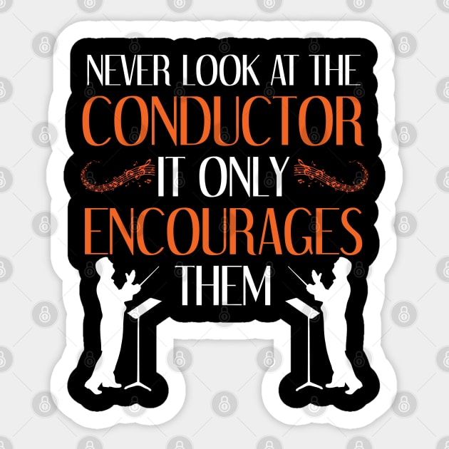 Funny Orchestra Conductor Sticker by TeeShirt_Expressive